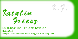 katalin friesz business card